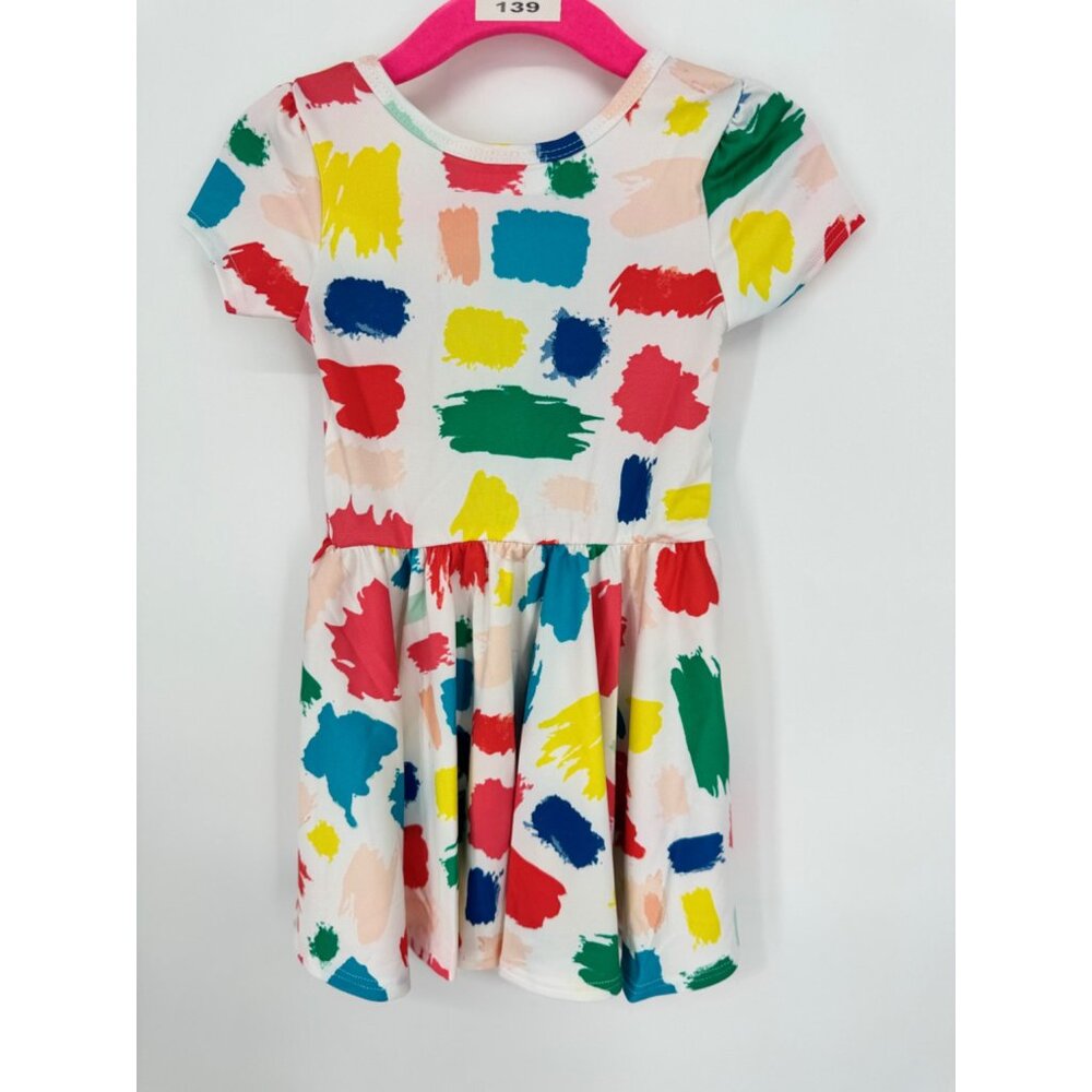 Dotdotsmile Girls Dress Size 12/24 Months Multi Color Blocks New With Tags - Picture 3 of 3